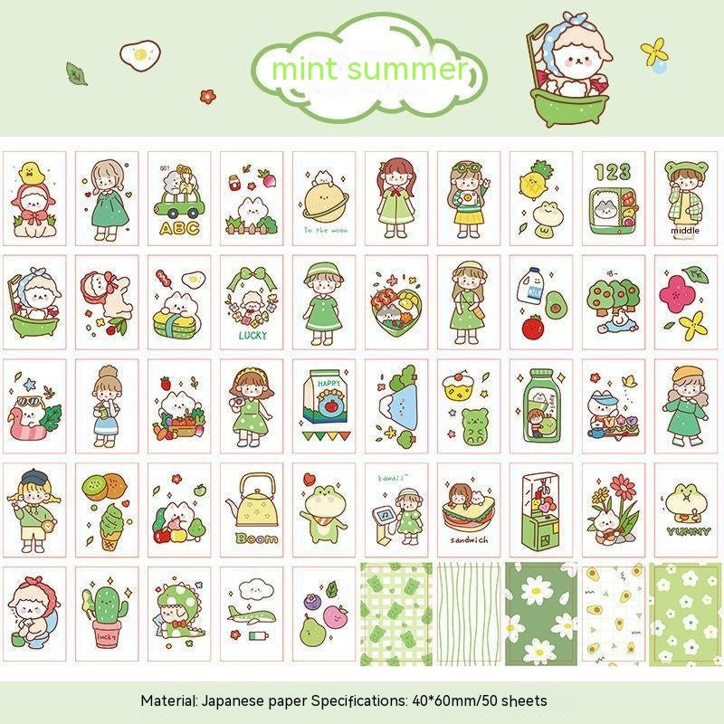 Stickers Hand Account Painting Heart Stickers Notebook Special Screen Protector Japanese Paper Cartoon Characters