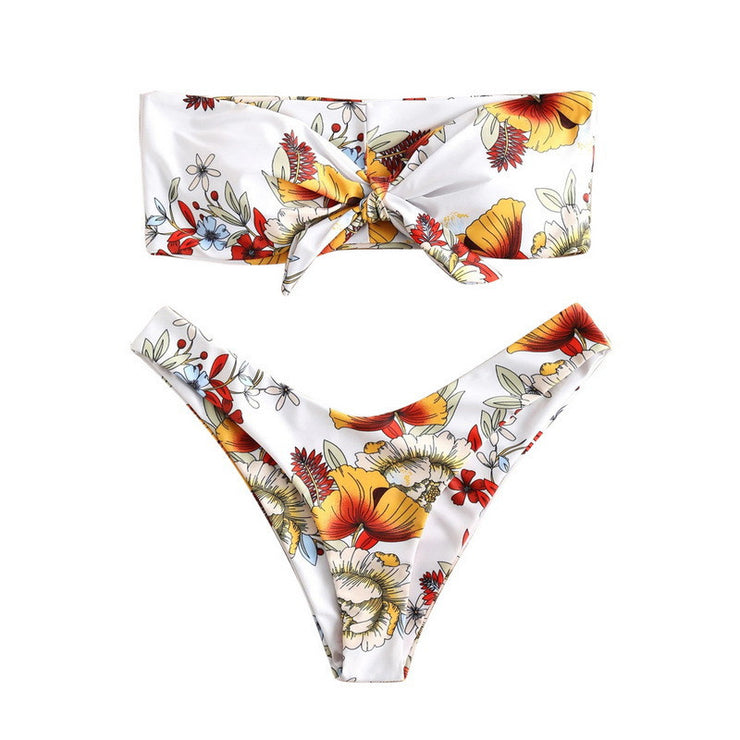 Sexy Printed Ladies Bikini Split Swimsuit