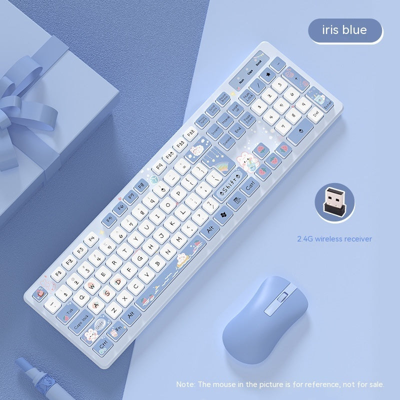 Milk Tea Rabbit Cute Chocolate Wired Keyboard