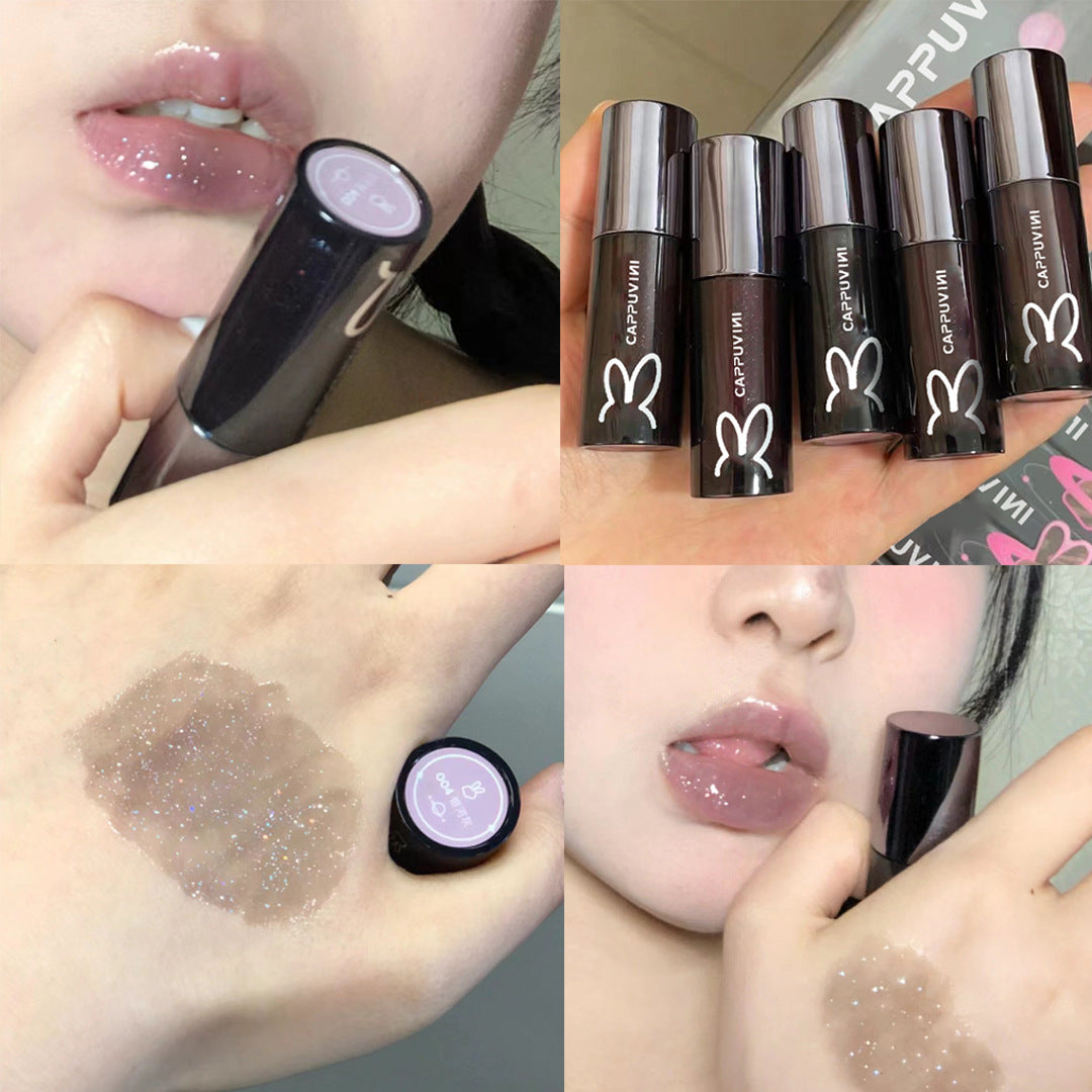 Black Tube Glossy Milk Tea Color Moisturizing Moisturizing Lip Oil