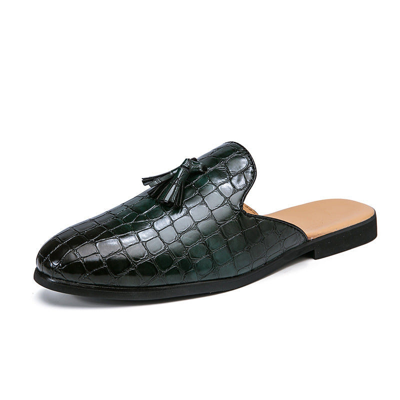 Herrenmode Halbe-Unterstützung Slip-on Quaste Brogue Lederschuhe