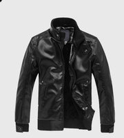 Slim Fit Motorrad-Lederjacke