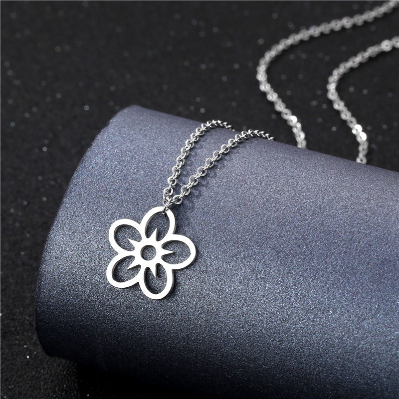 Geometric Necklace Simple Hollow Stainless Steel Cutting