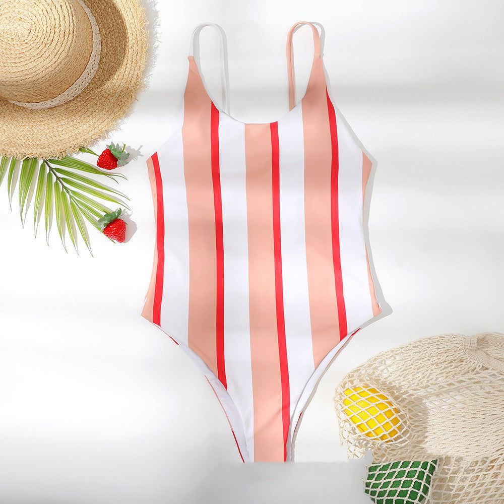 One-Piece Swimsuit Striped