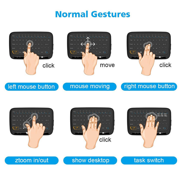 Mini H18 Drahtlose Tastatur 2,4 GHz Touchpad für Android TV Box Notebook Tablet