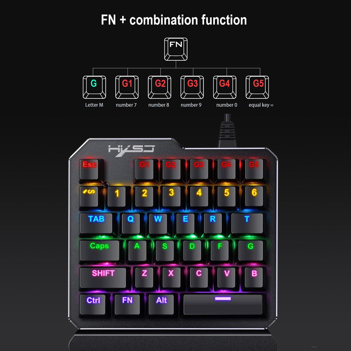 Mini Mechanische einhand Tastatur Mit 35 Schlüssel