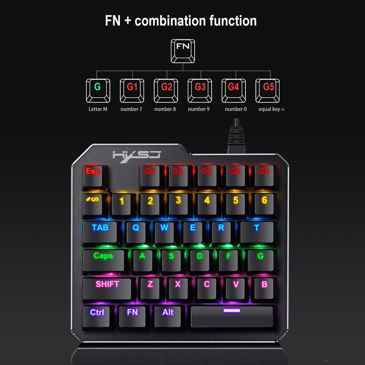 Mini Mechanische Einhand Tastatur Mit 35 Schlüssel