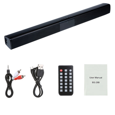 TV-Lautsprecher, 20 W, kabelloser Bluetooth-Lautsprecher, tragbarer Säulen-Bass-Soundbar-Subwoofer mit FM-Radio für Computer-TV-Soundsystem-Box