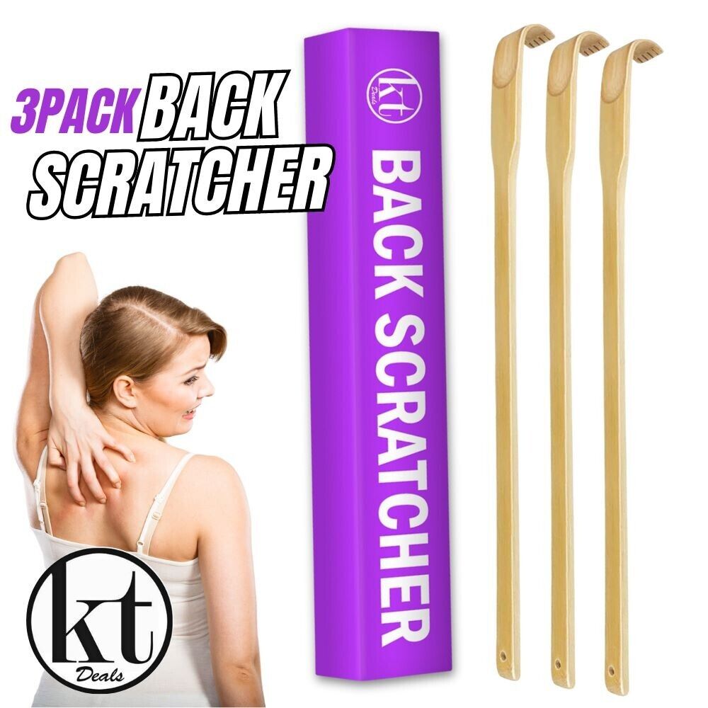 Natural Bamboo Back Scratcher, 3 Pack