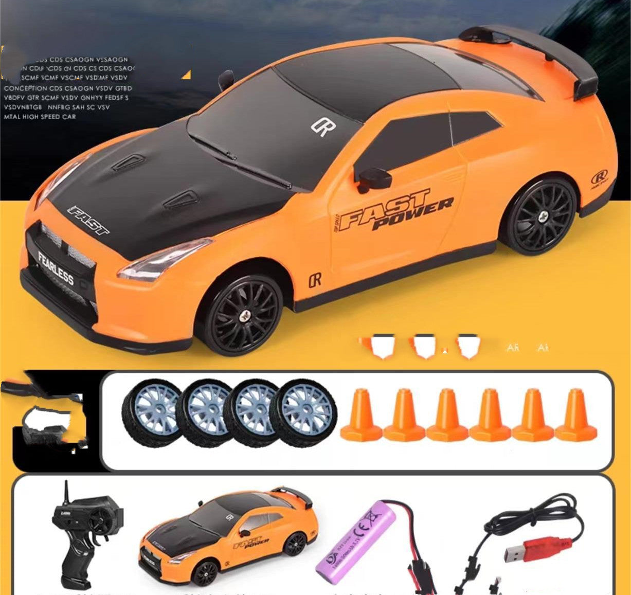 Drift Rc Car 4WD RC Drift Car Toy Remote Control GTR Model AE86 Vehicle Car RC Racing Car Toys For Children Christmas Gifts 2.4G