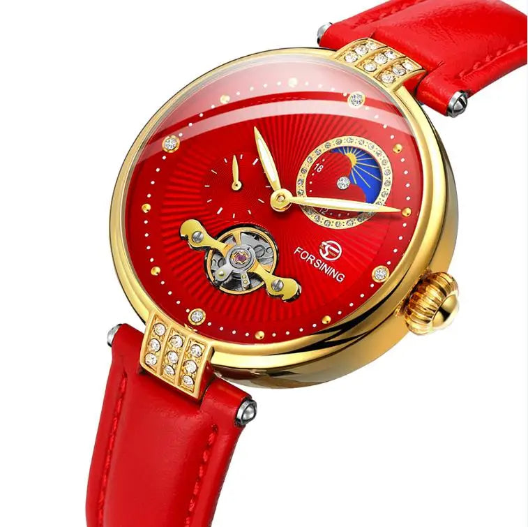 Women's Fashion Hollowed-out Mechanical Movement Watch