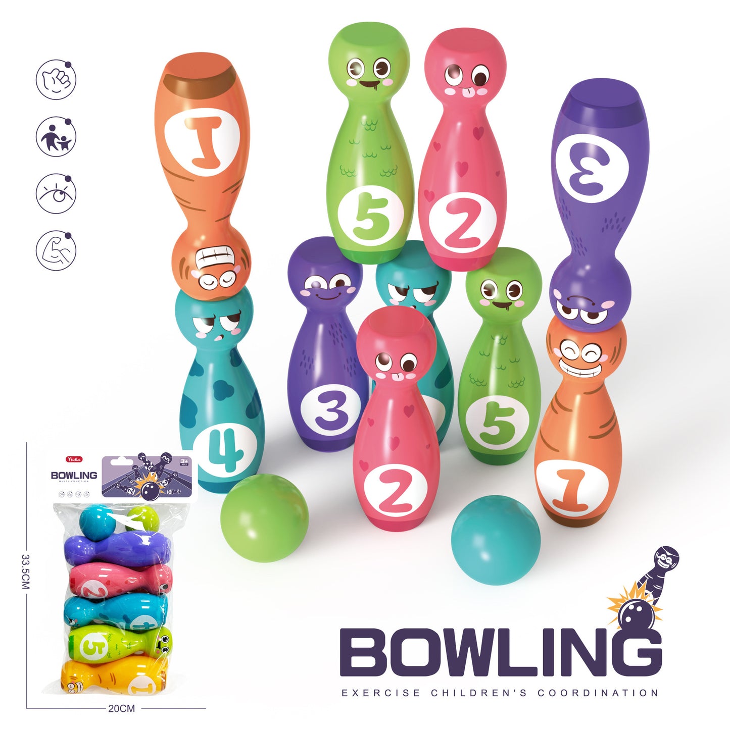 Children's Bowling Toys Suit Indoor Large Kindergarten Baby's Ball Parent-child Sports Toys