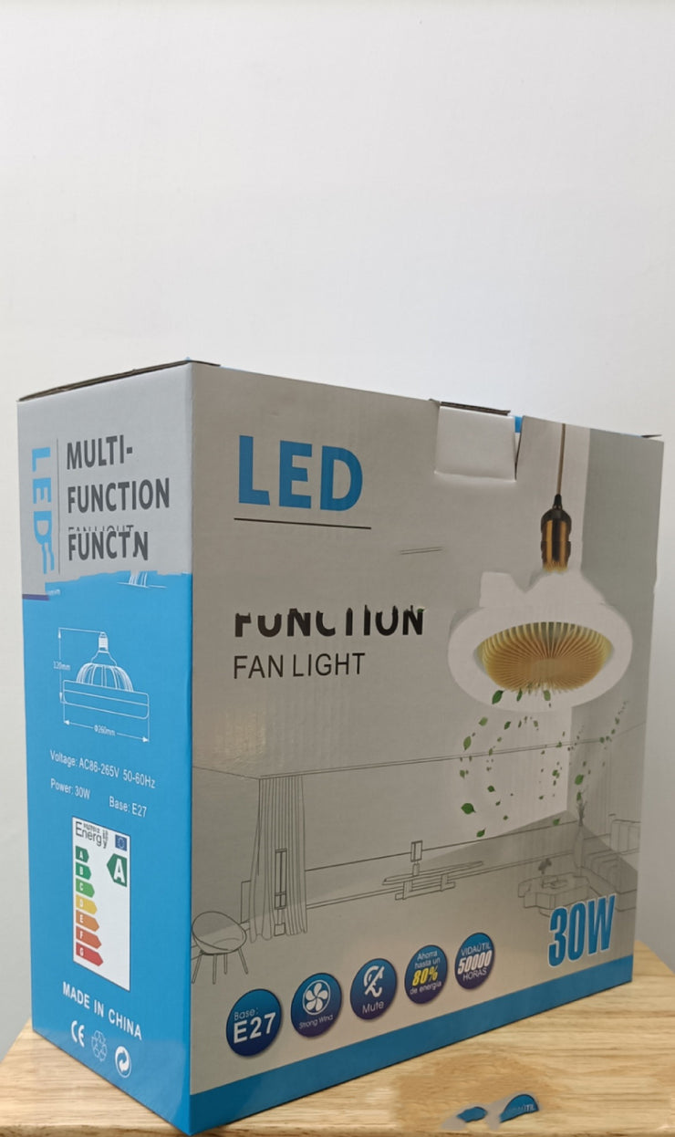 Deckenventilator 26cm  mit E27 30W LED Lampe Fernbedienung