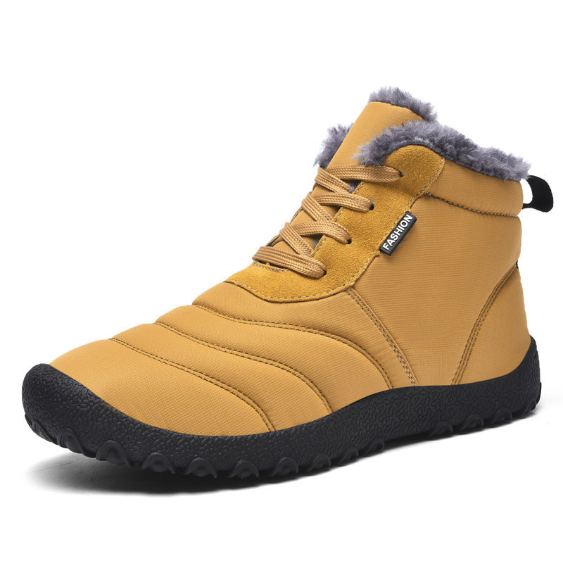 Cotton Shoes Plus Size Casual Fleece-lined Warm Flat Bottom Snow Boots