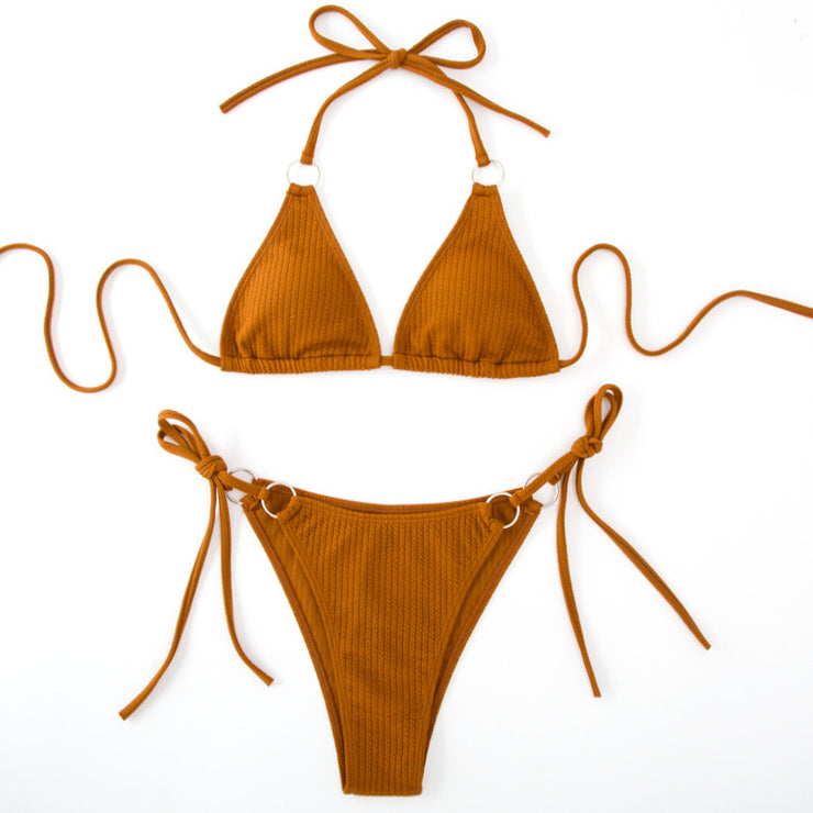 Sexy Bikini Set Seitlich Binden Tanga Bandage Stil