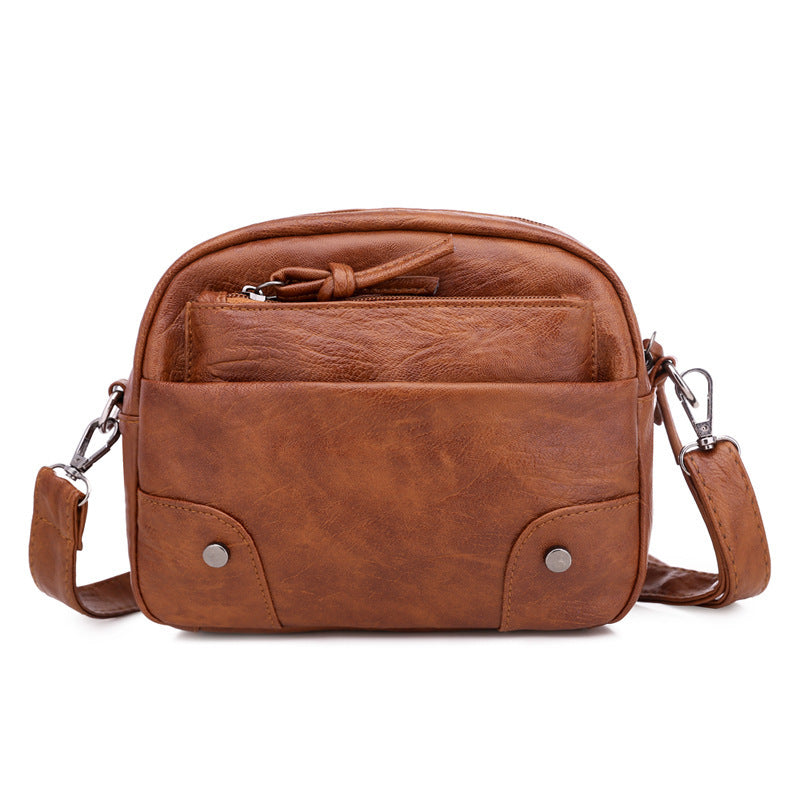 Simple Retro Multi-Pocket Travel Fashion Messenger Bag