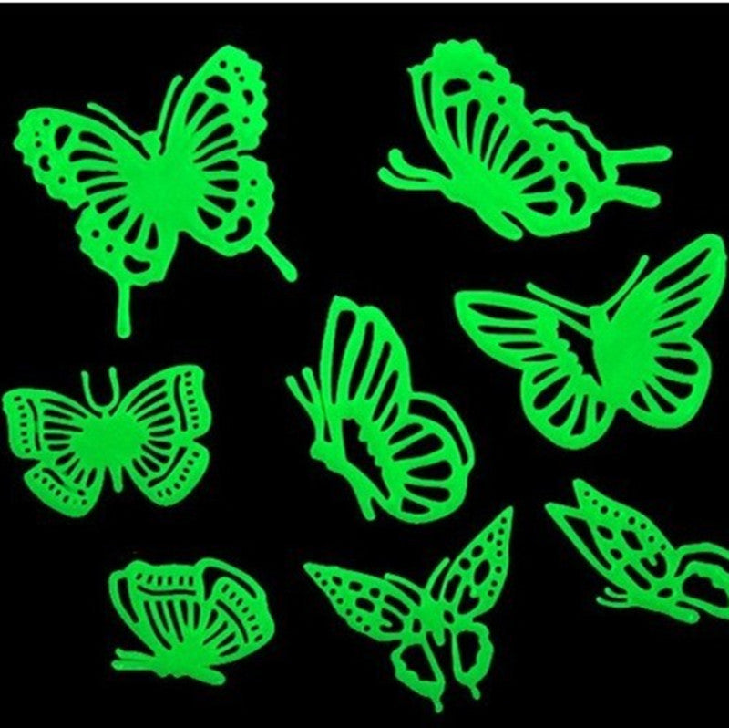 Fluorescent butterfly luminous wall stickers