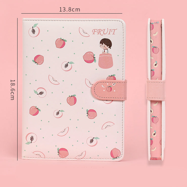 Obstdruck-Notizbuch-Planer, magnetische Schnalle, Kawaii-Briefpapier