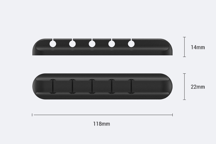 Silicone cable clamp for cable management