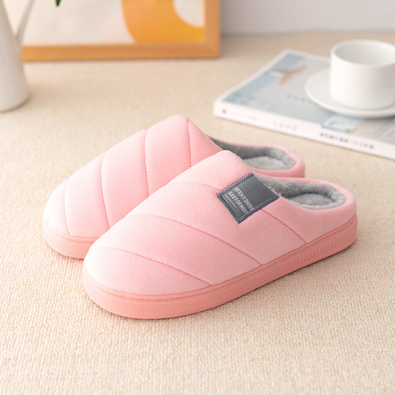 Cotton slippers autumn and winter women home warm cotton shoes men