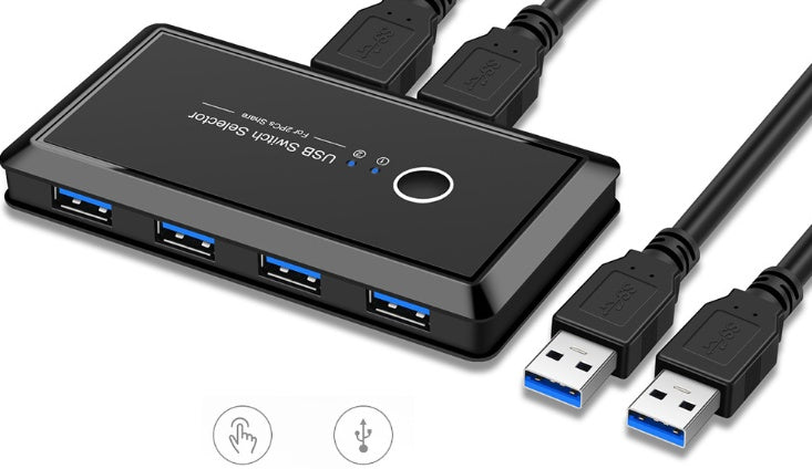 USB multi-interface two-in-four-out splitter