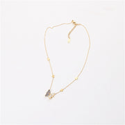 Shell Butterfly Necklace Ins Cold Style 18K Gold