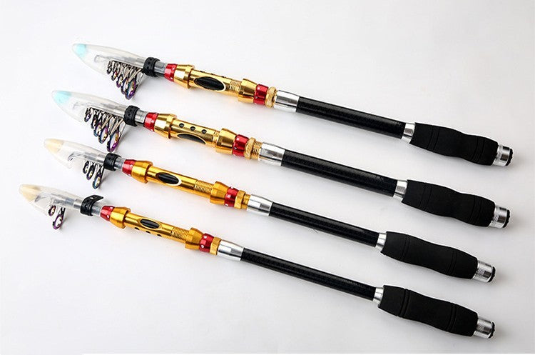 Fishing rod spinning carbon telescopic