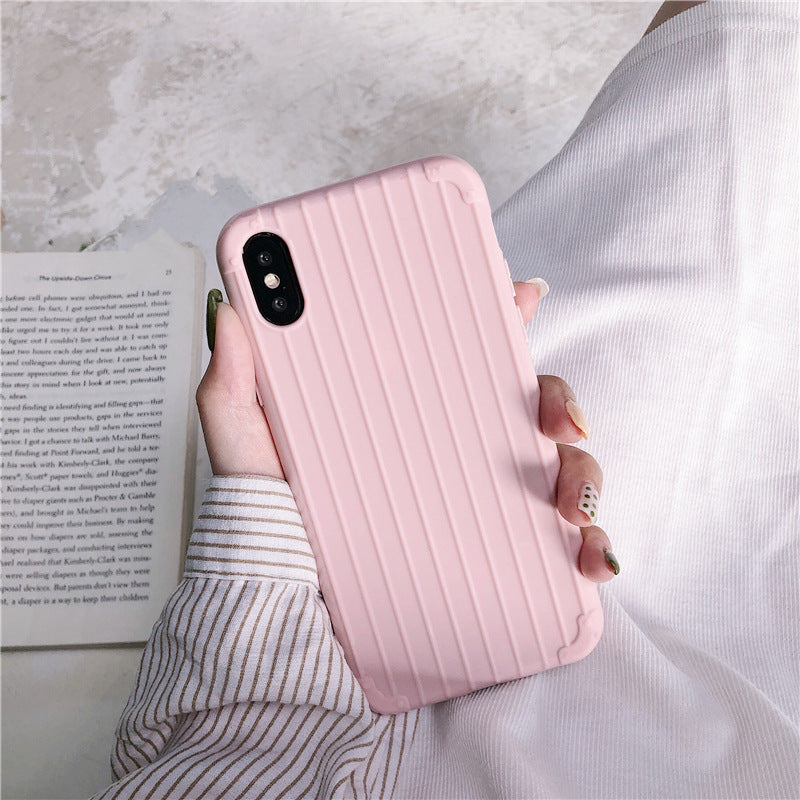 Solid color tpu suitcase phone case