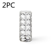 Nordic Kristall Lampe USB Tisch Lampen Schlafzimmer Touch Dimmen Atmosphäre Diamant Nacht Licht Rose Projektor Lampe Dekor