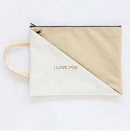 Student Double-layer Creative Test Paper Storage Bag Zipper Handbag Canvas Waterproof Information Bag