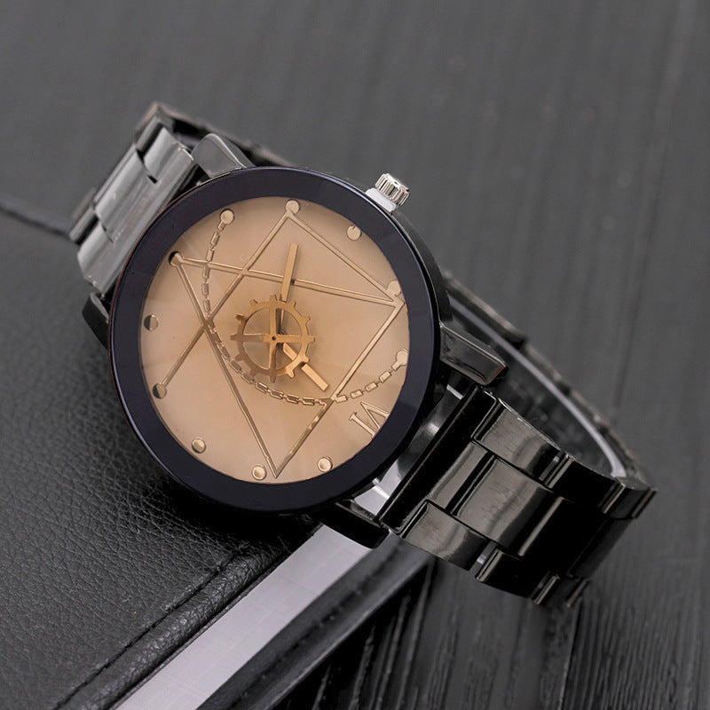 Fashion Gear Compass Steel Watch Men and Women Couple Watches