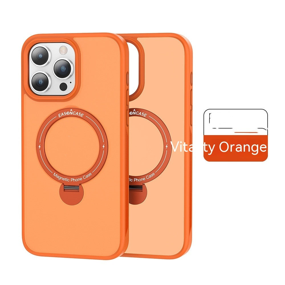 Rotierende unsichtbare magnetische Halterung Anwendbarer Pivot Frosted Phone Case