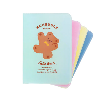 Little Bear Plastikhülle Zeitplan Buch süßes Mädchen Herz Vollfarb-Notizbuch