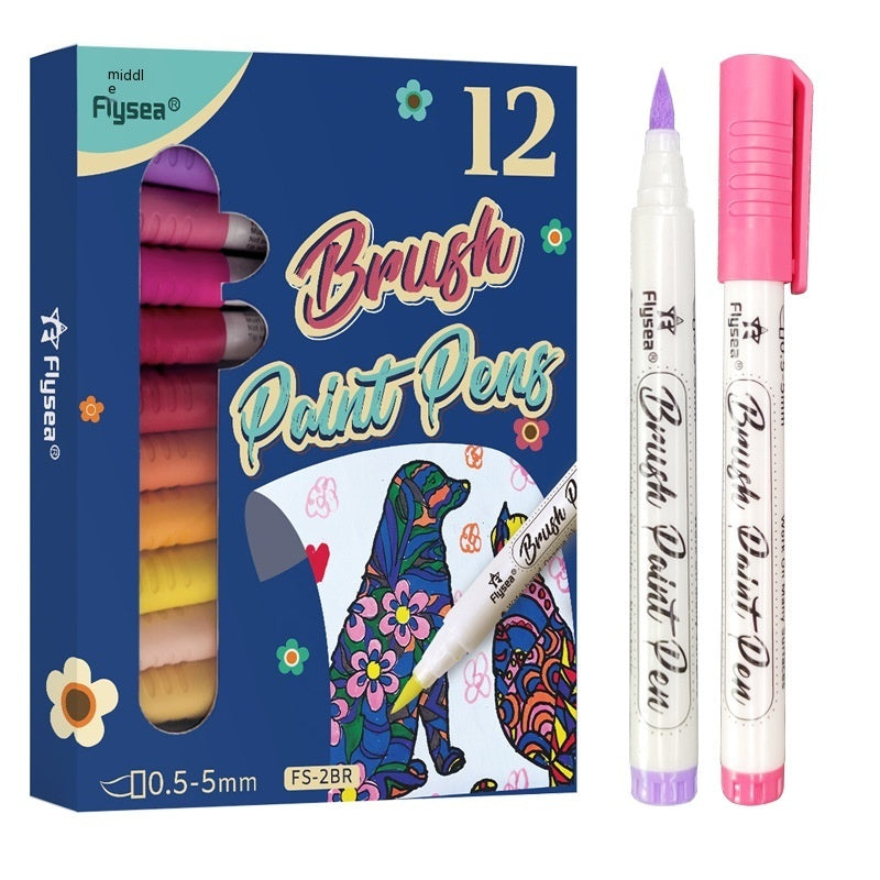 Soft Head Gouache Pen Hand Account Painted Graffiti Greeting Card Marker Pen