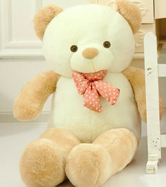 Two-tone Candy Color Bow Tie Teddy Bear Plush Toy