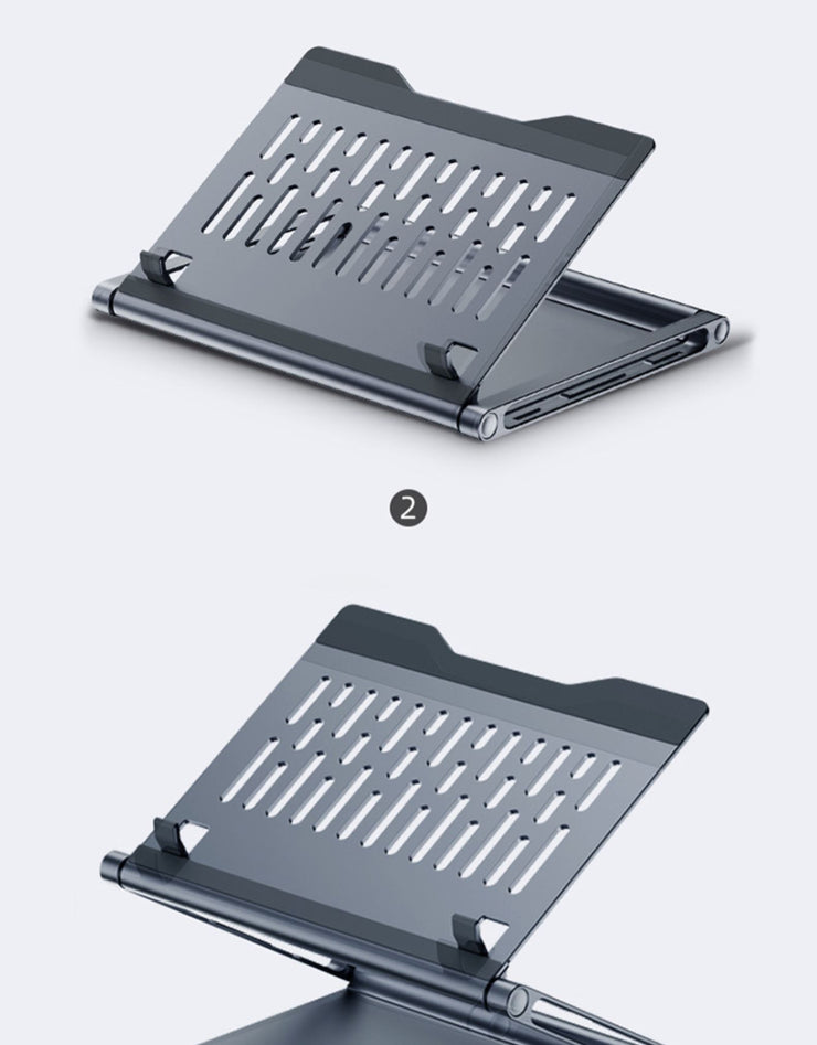 Lapstop Ständer mit 8-in-1 Docking Station