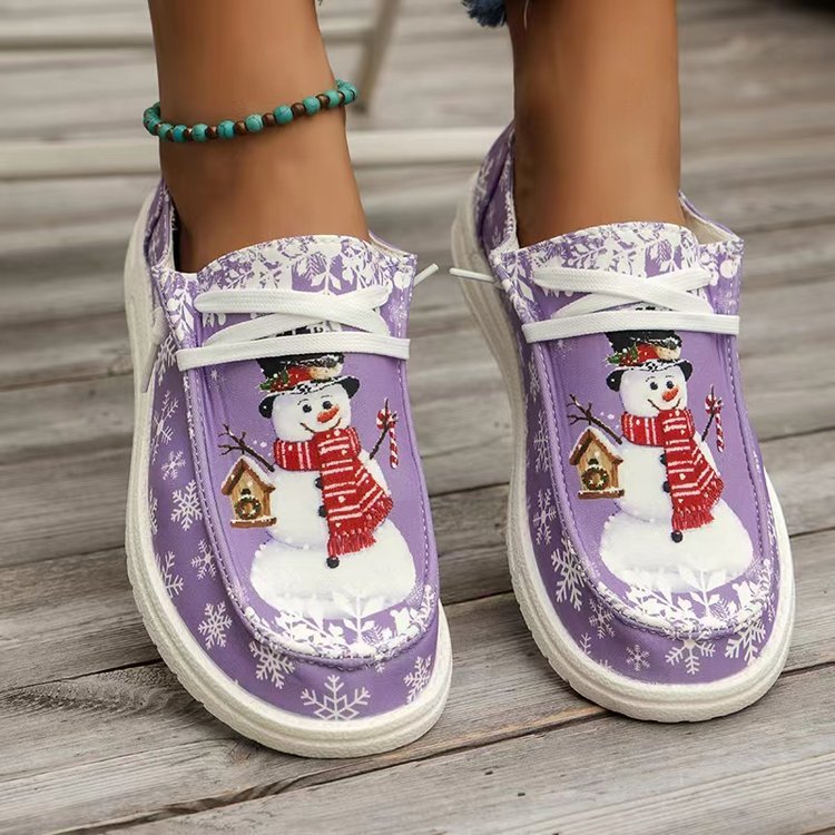 Damenschuhe Weihnachten Schneemann