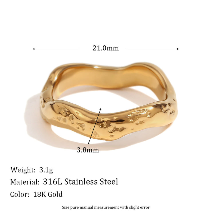 Mode Eleganz Retro Titan Stahl Ring