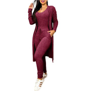 Modisches Jumpsuit- und Cardigan-Set für Damen