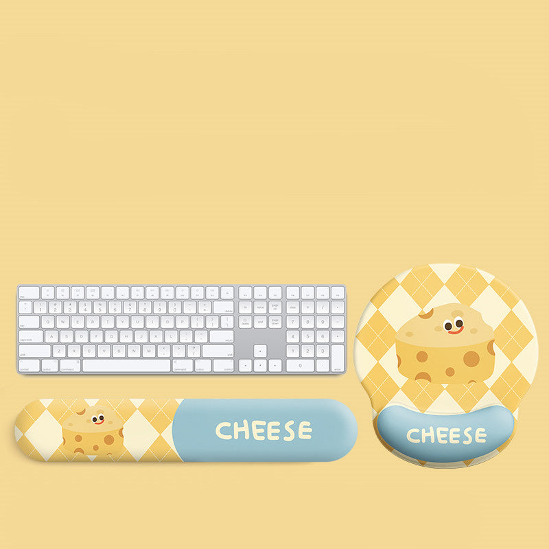 Fashionable cute mouse pad with checkerboard pattern and cheese