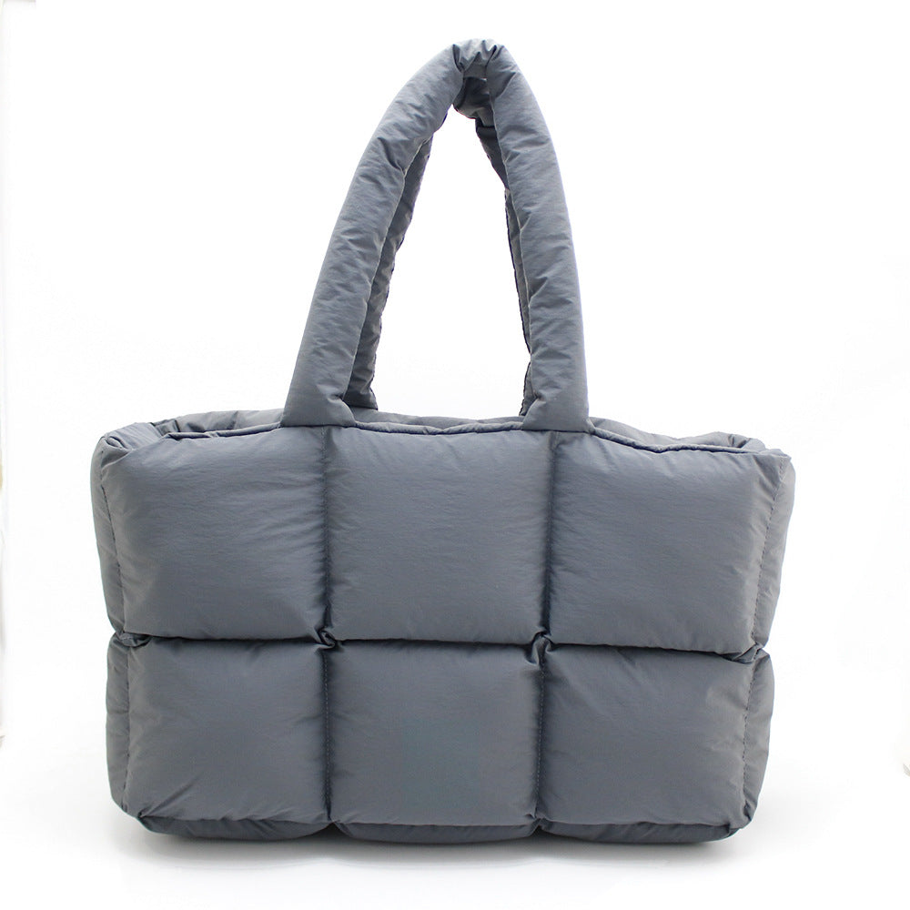 tote bag with puff down