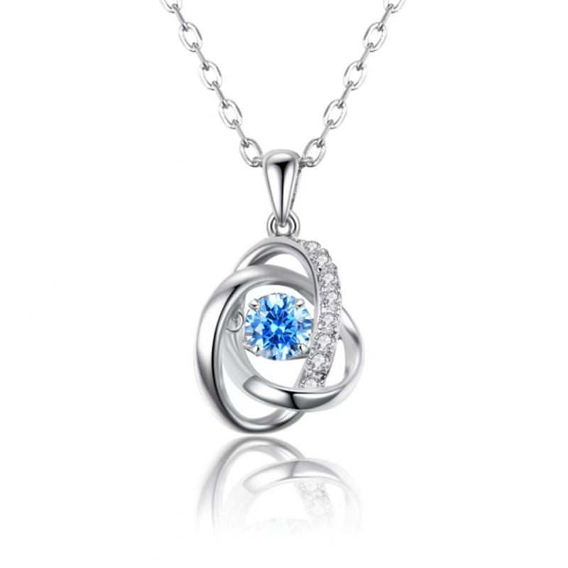 Ocean Heart Necklace Female 925 Silver