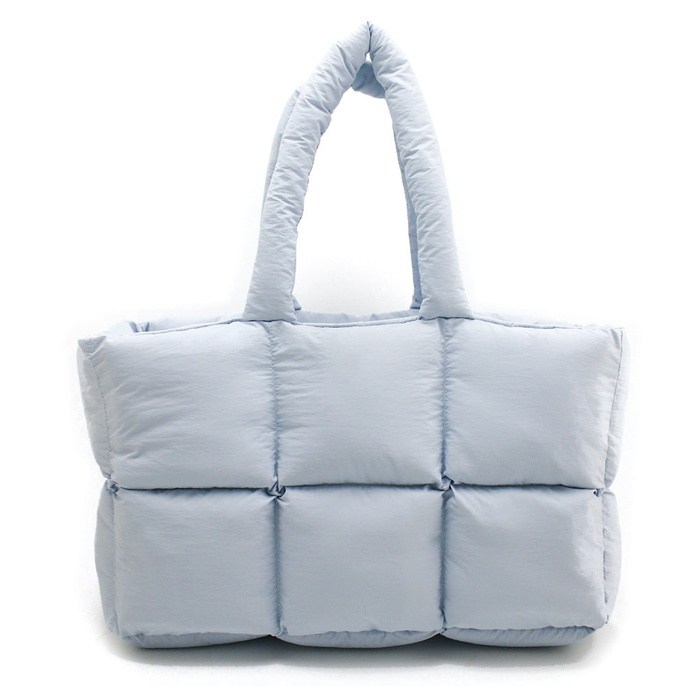 tote bag with puff down