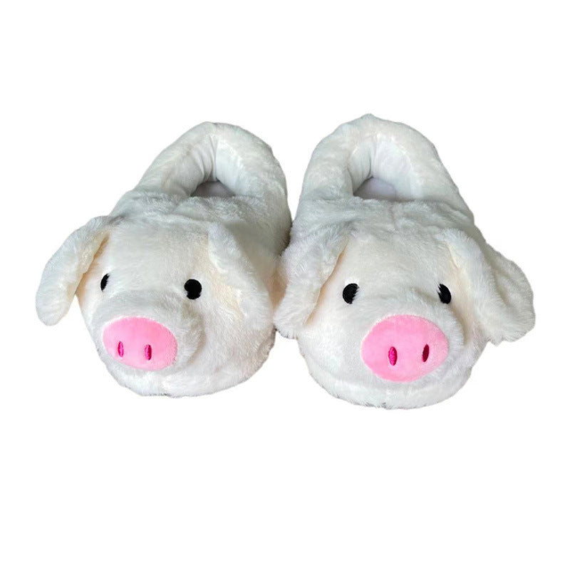 Cute plush slippers with pigs