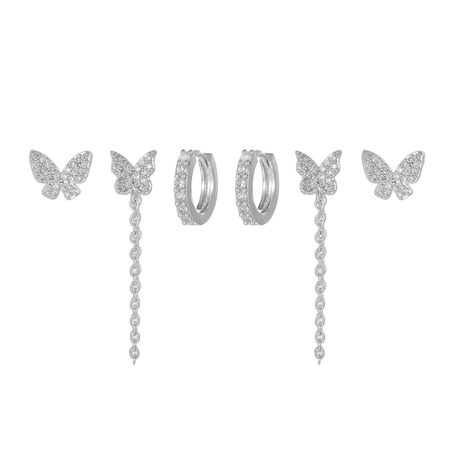 Niche Design Stud Earrings Female Fashion Butterfly