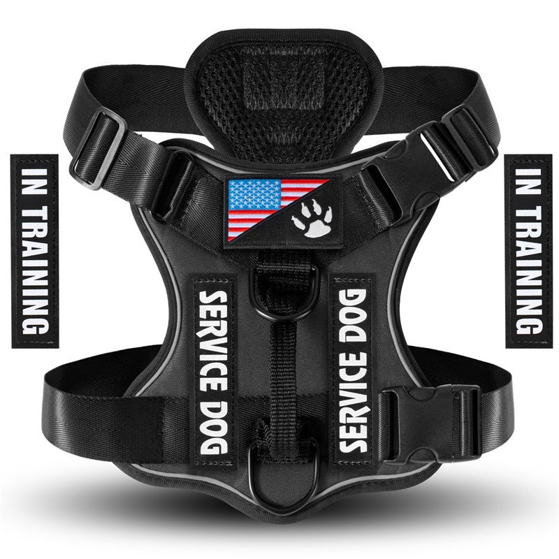 Shock absorber night vision reflect pet tactical chest strap