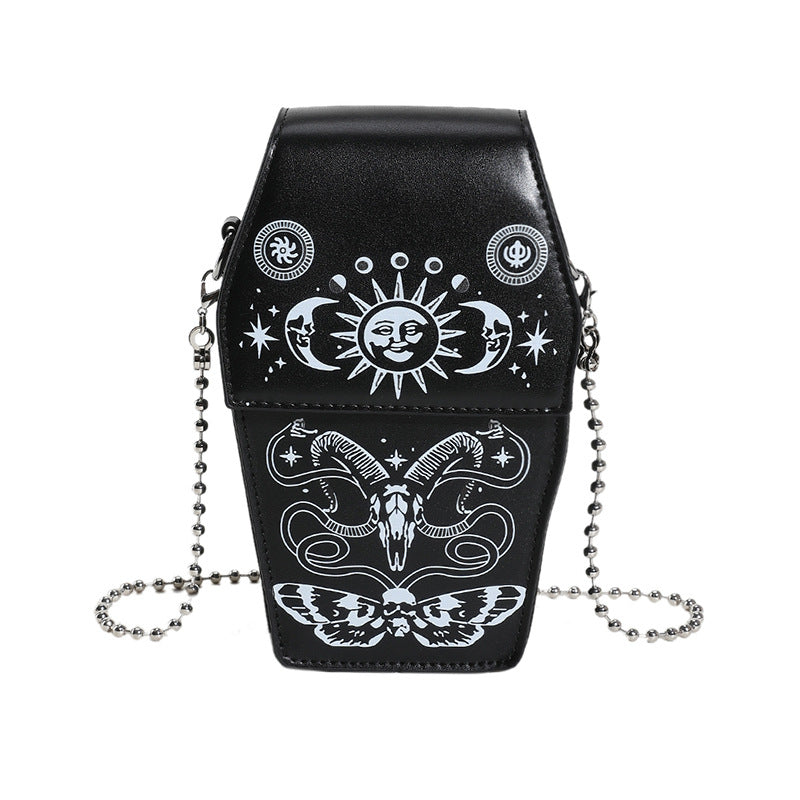 Coffin Board Gothic Style Bag for Women New Niche Spoof Dark Skull All-Match