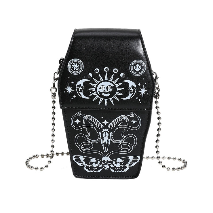 Coffin Board Gothic Style Tasche für Frauen Neue Nischen-Spoof Dark Skull