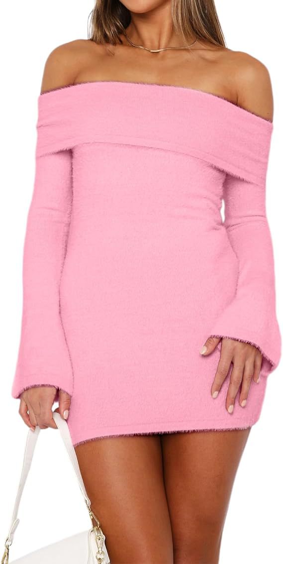 Women's Skinny Sheath Long Sleeve Sweater Dress