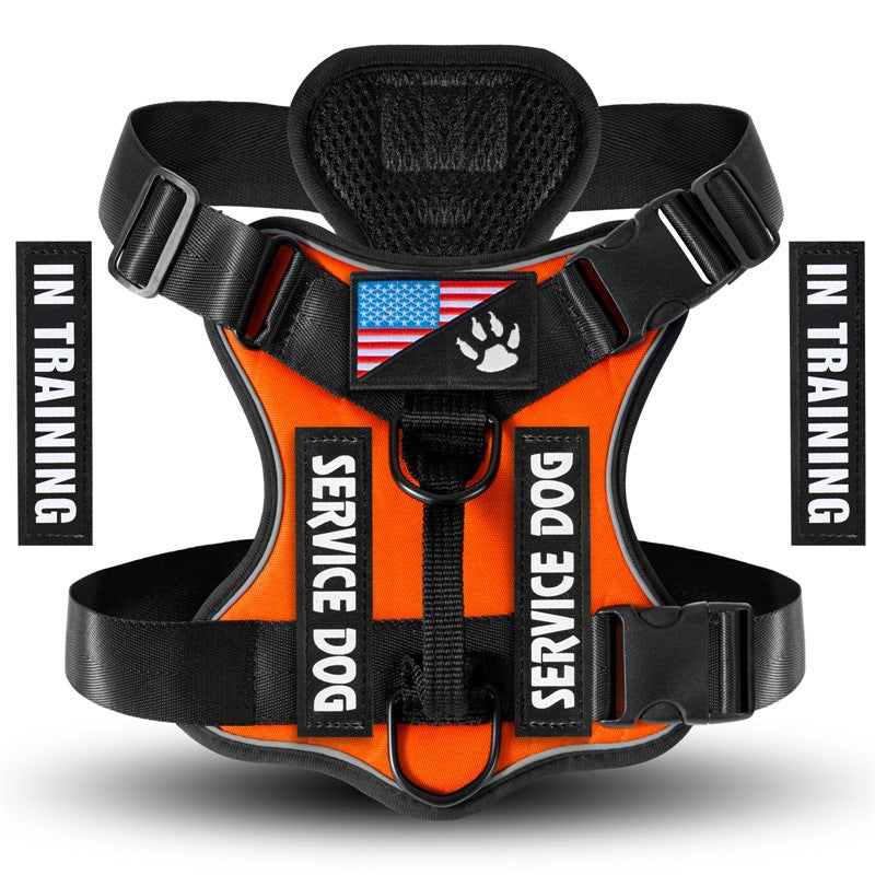 Shock absorber night vision reflect pet tactical chest strap